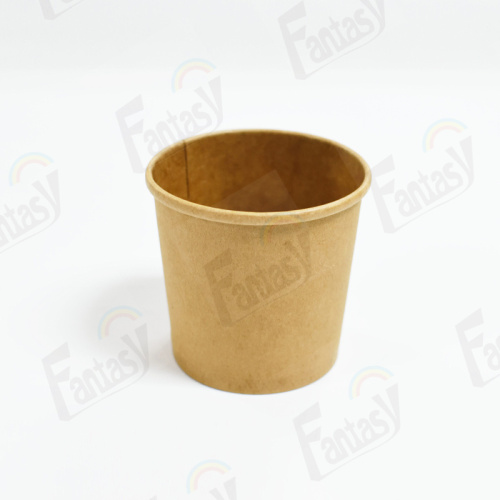 Tasse de soupe en papier jetable de 12 ox tasse de kraft chaud