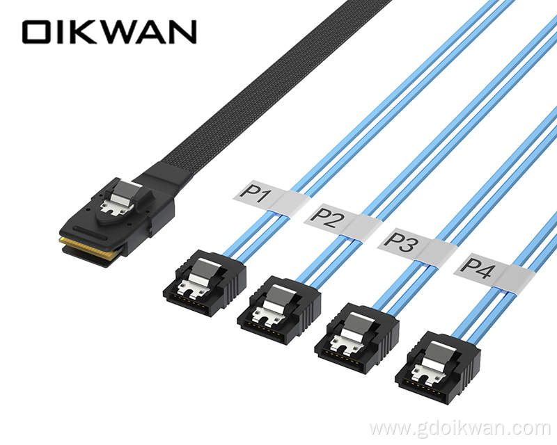 MINI SAS SFF-8087 to 4*SATA Hard Disk Cable Mini Sas to Sata Cable