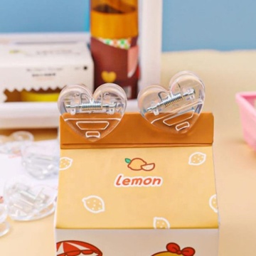 Transparent Heart Clips for Office Documents and Tags