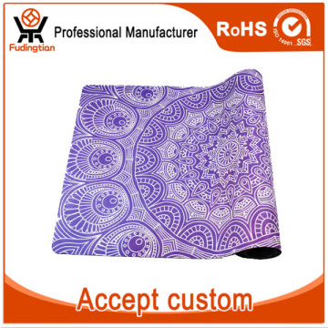 Custom Printed Microfiber Eco-friendly Suede Rubber Yoga Mat