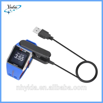 1M black smart watch USB power charger cable for polar V800