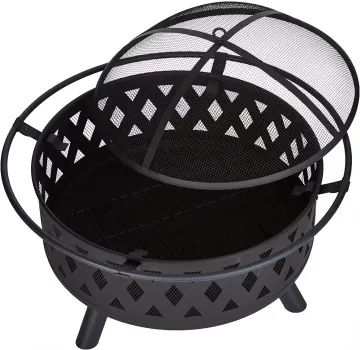 Outdoor Fire Pit: Wood-Burning Round Fire Pit for Patio, Swimming Pool, Beach, and Bonfire Needs