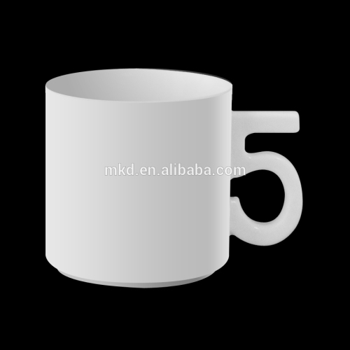 MEIKEDA 10oz Blank Sublimation coffee Mug With Number handle