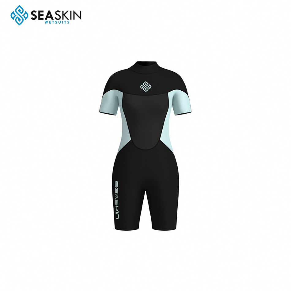 Seaskin Back Zip Adult Women Shorty Wetsuit Diving