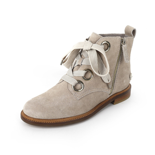 Fashion Suede Lace-Up Ankle Boots