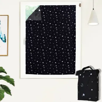 Portable Travel Blackout Curtains for Kids with Suction Cups and Magic Tape