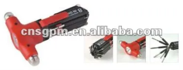 8pcs Emergency Hammer Screwdriver Set with 3 LED