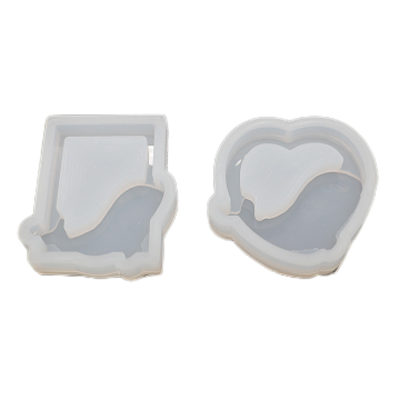 2023 New Square and Heart Shape Dolphin Epoxy Shaker Silicone Mould for Resin Crafts