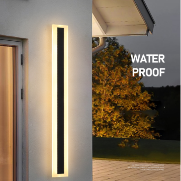 Lampada da parete a LED Minimalista IP65 Nero Nero Nero