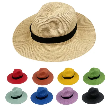 Breathable Panamax Straw Hat - Summer Sunblock Hat for Men and Women