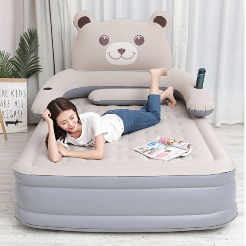 Soft Air Mattress Bed with backrest bear bed