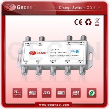 Gecen satellite diseqc switch /8x1 diseqc switchGD-81A