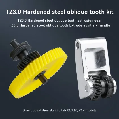Hardened Steel Extruder Gear for Bambu Lab x1x1c / p1p 3D Printer