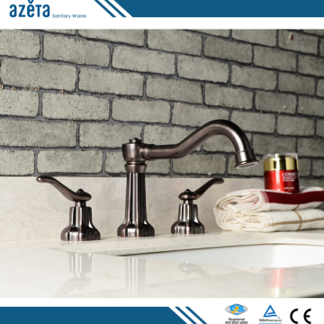 3 Hole Faucet Artistic Brass Faucets Bathroom Brass Basin Faucet