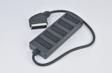 factory direct sell high quality over molded 21P male to male scart cable, splitter