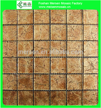 gold glass Gold foil mosaic tiles glass C010