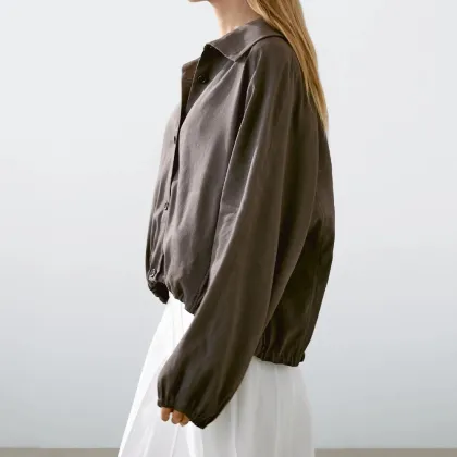 Women's casual versatile commuting style windbreaker jacket