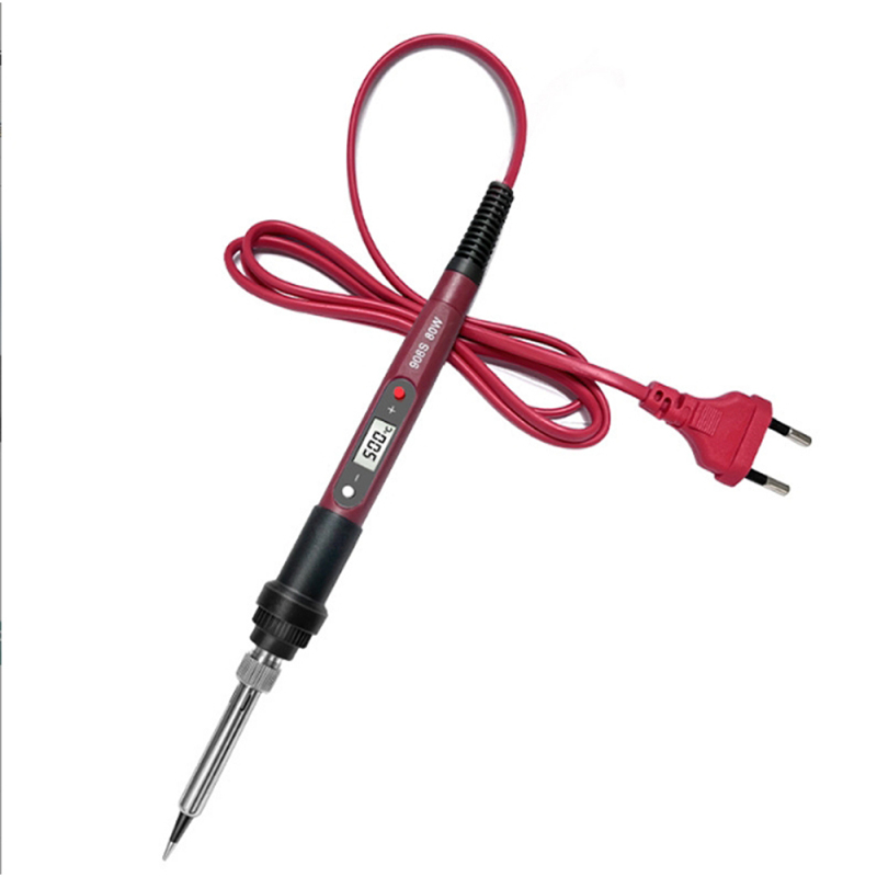 Adjustable Temperature 80W Digital Display Soldering Iron Welding Pen Repair Tool