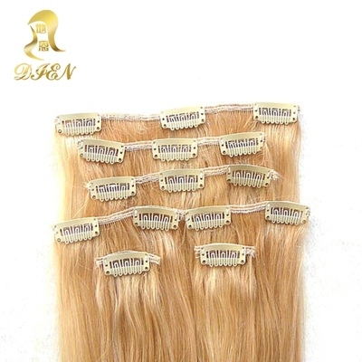 Virgin Hair Clips in Hair Extension