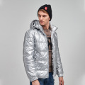 Kostengünstige Herren Glossy Puffy Jacket Großhandel Custom