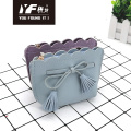 Popular simple color embroidery partysu pu pencil case