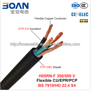 H05rn-F, Rubber Cable, 300/500 V, Flexible Cu/Epr/Pcp (BS 7919/VDE 0282-4)