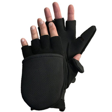 guantes al por mayor de la microfibra de la pesca del medio dedo de la moda