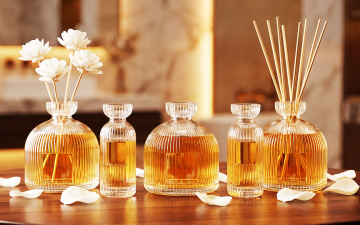 Ribbed Glass Reed Diffuser Bottle