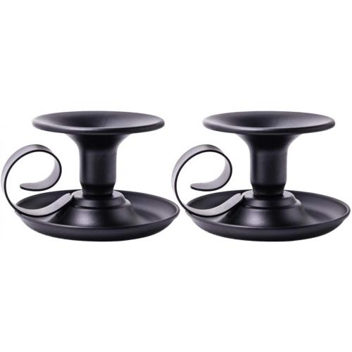  Candle Sticks Holder Set of 2 Simple Black Candlestick Holders Factory