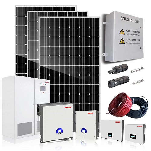 Kompletny zestaw paneli słonecznych o mocy 8 kW na siatce