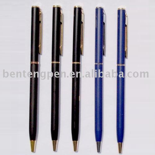 Classic metal slim hotel pens for promotion