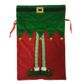 Sac Santa velours rouge vert sac