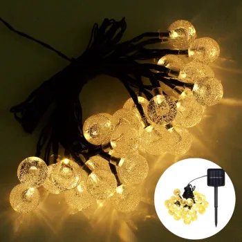 Wholesale Outdoor Solar Light Decorations: Crystal Bubble Ball String Lights for Campsites, Holidays, and Courtyards