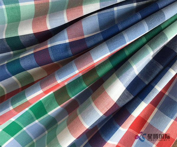 Woven Plain 100% Cotton Colorful Check Yarn-dyed Fabric