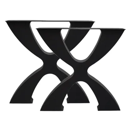 Xavier Handcrafted Black Metal Table Legs
