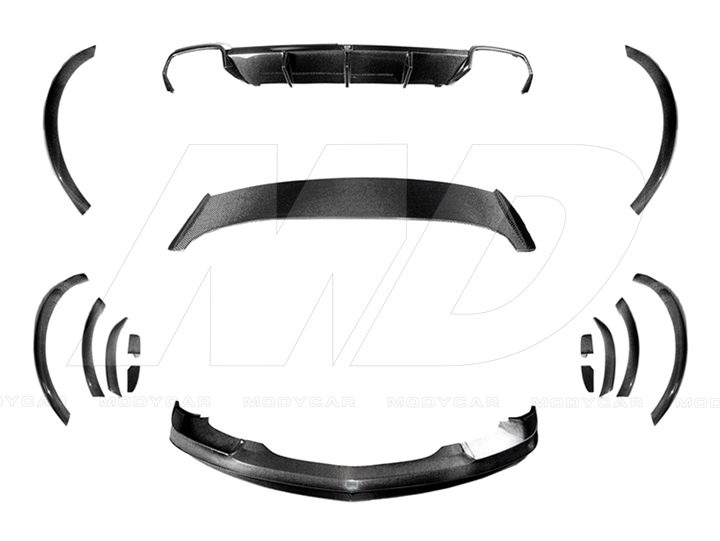 Revozport Carbon Fiber Rear Diffuser For 2012-2014 Mercedes Benz Ml63 ...