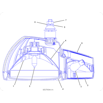 Wheel excavator M317 headlight assembly 252-6642/2526642