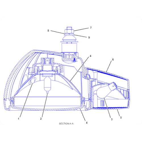 Wheel excavator M317 headlight assembly 252-6642/2526642