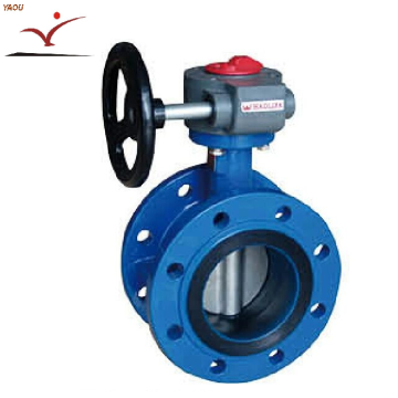 Manual-operated Rubber-Seat Double Eccentric Butterfly Valve