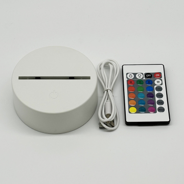 Customizable 3D Illusion Lamp - 16 Color Acrylic Table Lamp with Remote Control