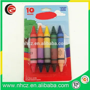 10 Double color crayon Set