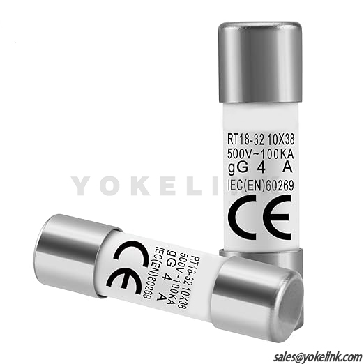 Cylindrical Ceramic Tube Fuse Link RT18-32 (RO15) 10 * 38 mm 4A 500V CE