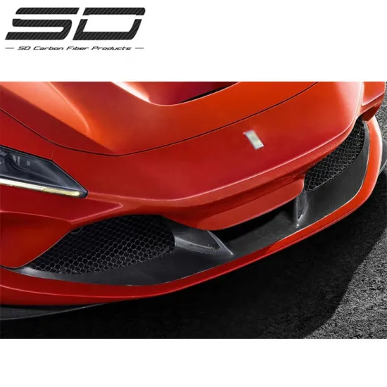 OEM Style Front Bumper Splitter Cover Kit for Ferrari F8 - Dry Carbon Fiber