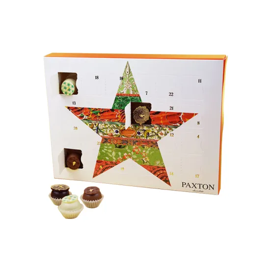 Custom White Personalized Holiday Chocolate Advent Calendar