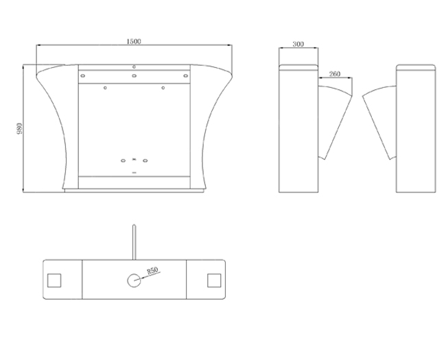 flap barrier size