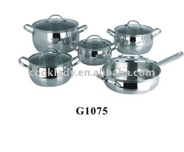 10pcs stainless steel kitchen sets