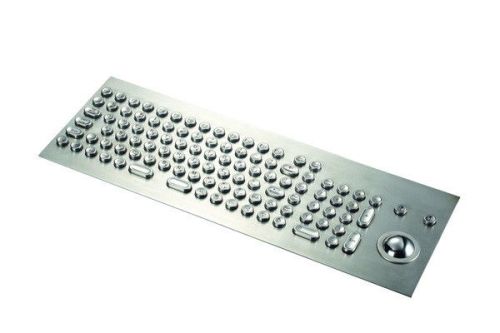 106 Keys Waterproof Rugged Metal Medical Trackball Keyboard For Hospital