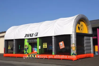 inflatable mattress games with a roof to protect children