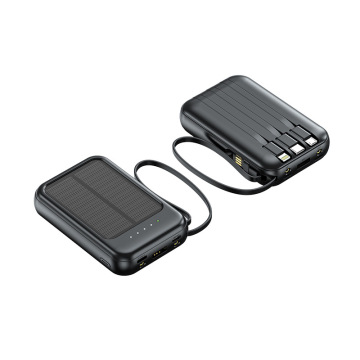 Compact Solar Power Bank with Wireless Charging for Outdoor Activities and Travel