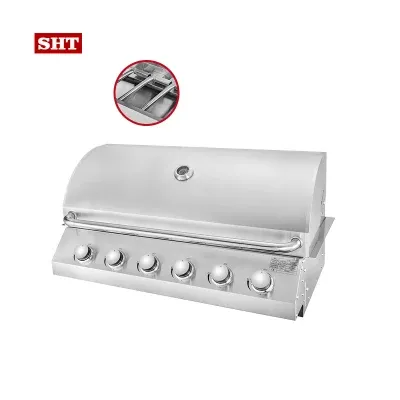 Outdoor Kitchen Stainless Steel 6 Burner Gas Built in Barbecue Grill BBQ Grill